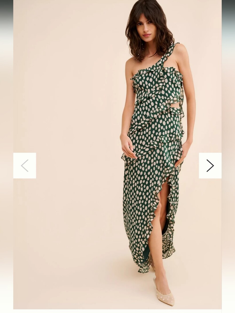 If By Sea Polka Dot Cut Out Maxi Dress Sz M